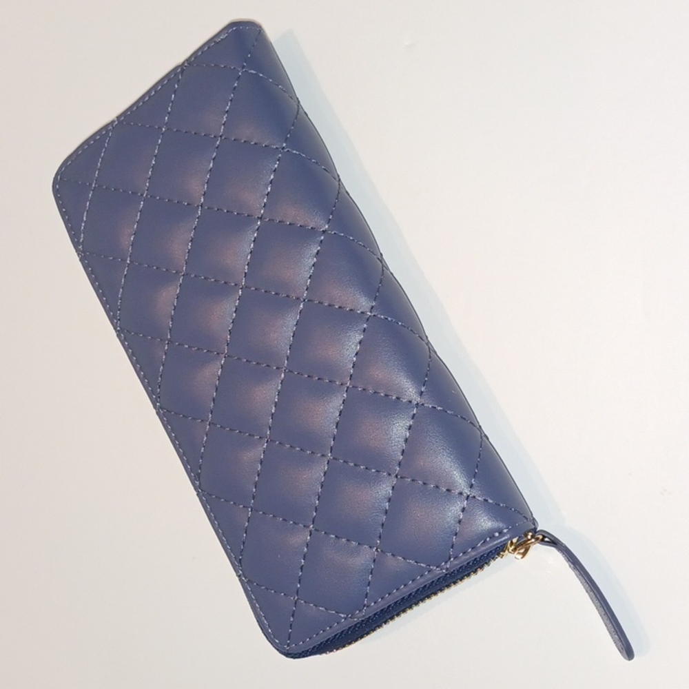 NWT KC Jagger - Quilted Leather Zip-Around Wallet